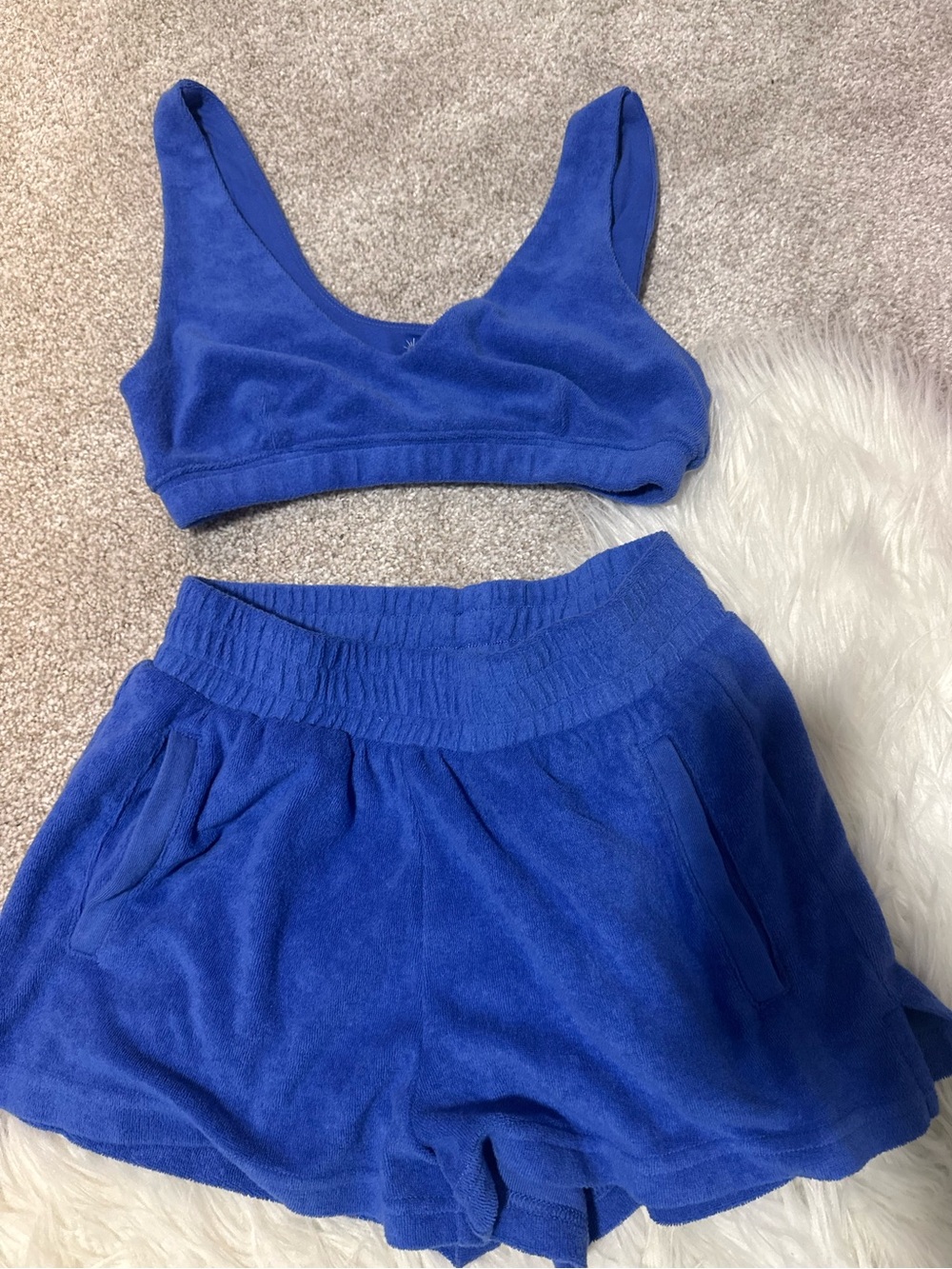 Aerie Blue Terry Cloth Set